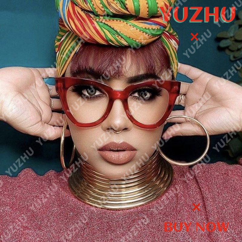 Kacamata Model Mata Kucing Anti Blue Light Gaya Retro Eropa Amerika Untuk Wanita