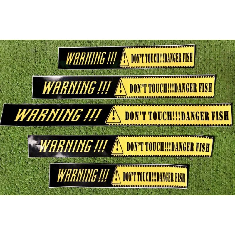 STIKER AQUARIUM IKAN CHANA / WARNING