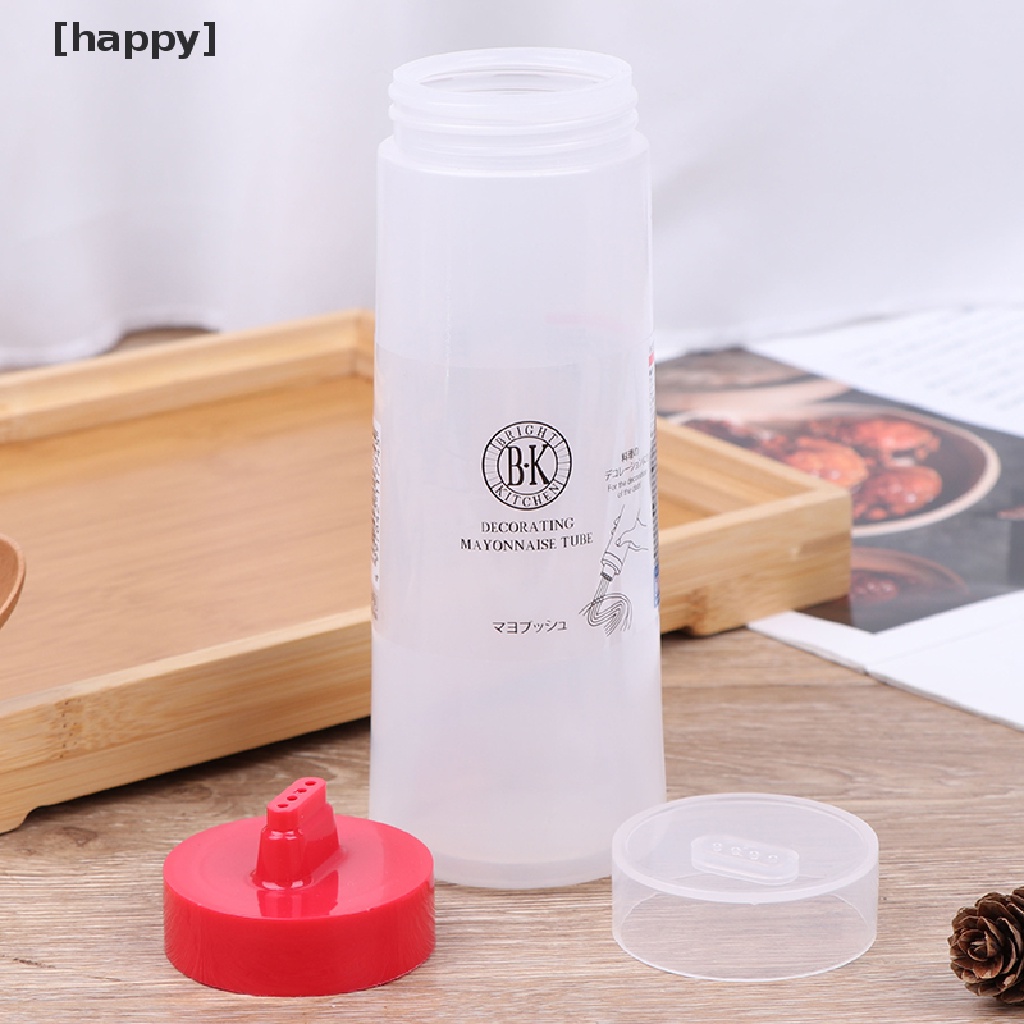 Botol Dispenser Saus Minyak Kecap Model Remas 4 Lubang Bahan Resin Ukuran 300ml Untuk Dapur