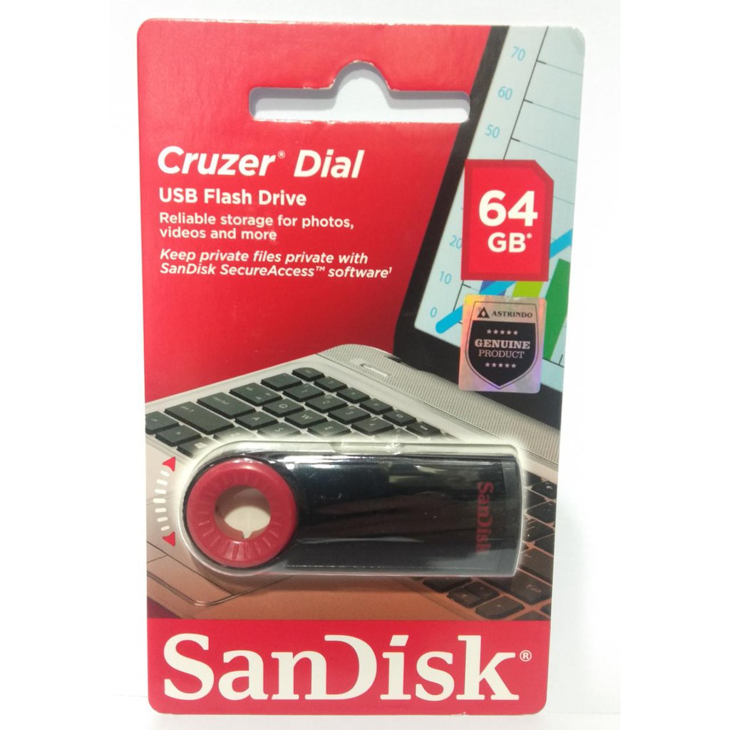 Sandisk Flashdisk Cruser Dial CZ57 -64gb - garansi resmi