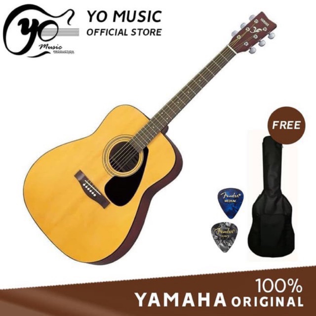 Gitar Guitar YAMAHA AKUSTIK F 310 +SOFTCASE TAS+PICK GITAR ORIGINAL 100%