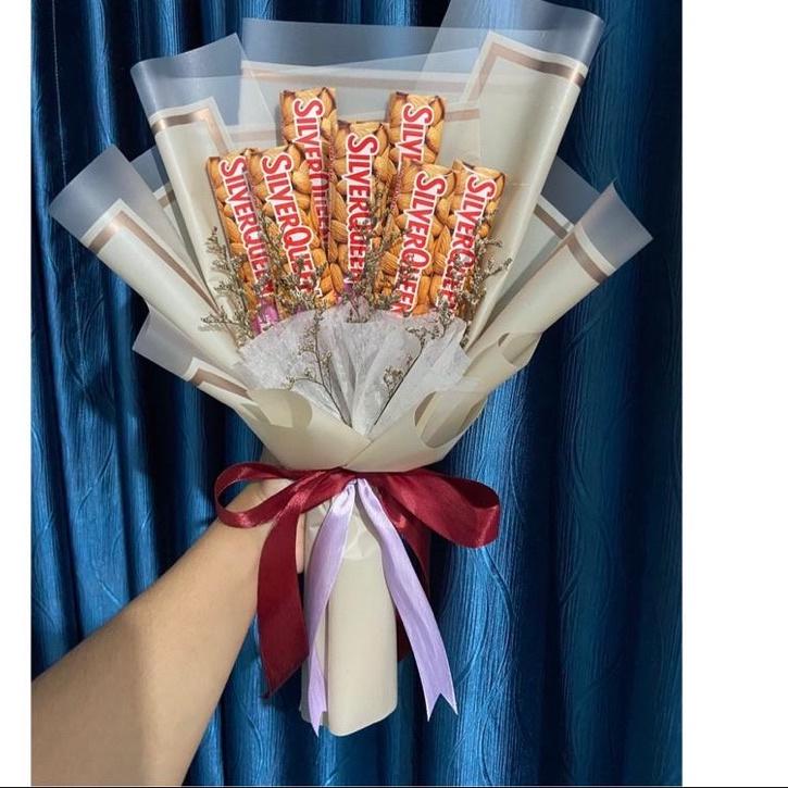 

(PROMO RYF87) Buket Cokelat silverqueen 30gr || buket bunga || buket mawar || buket snack // silverqueen ☆