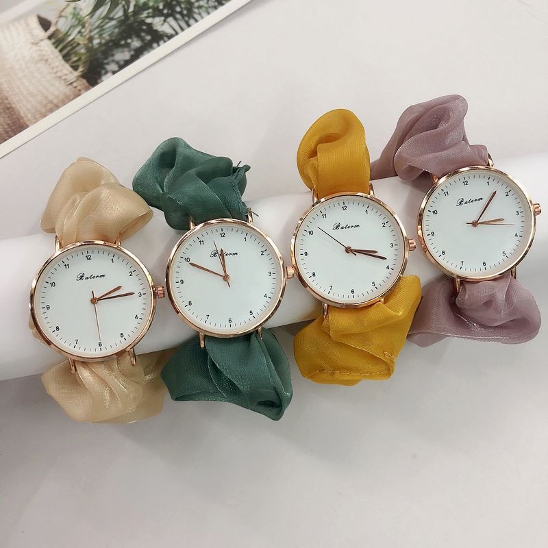 BAJ Jam Tangan Quartz Strap PU Analog Casual Gaya Retro Wanita Bulat Gelang Watch Korean Fashion RM034