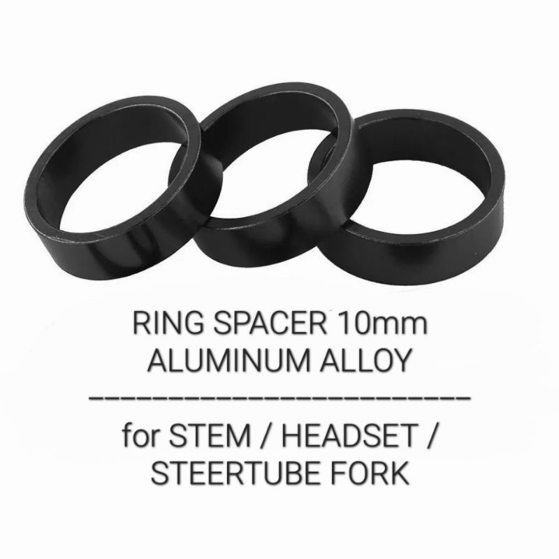 Ring Spacer POLOS 10mm 10 mm Alloy Stem Headset Steertube Fork Handlebar Stang Sepeda No Neco Carbon