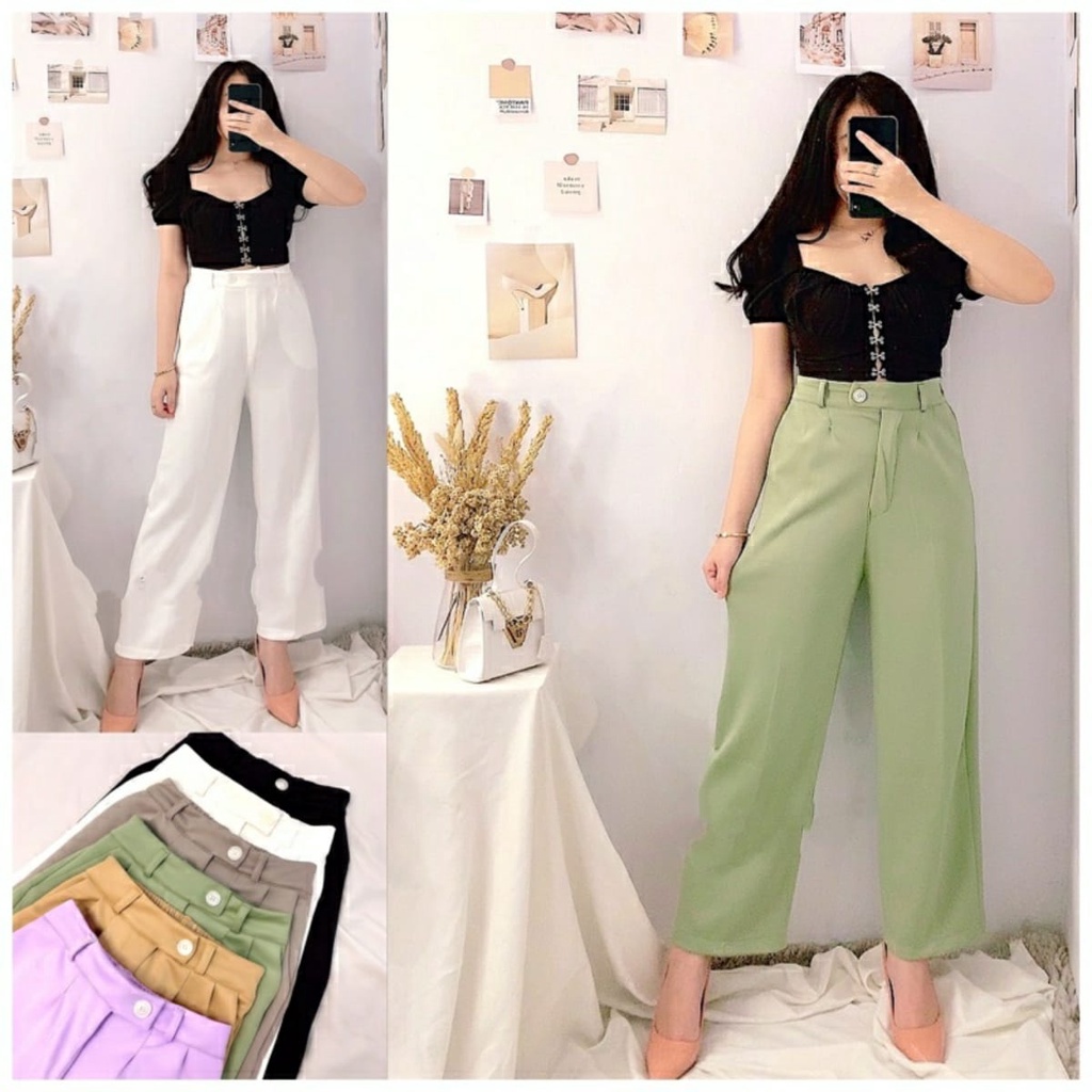 AFI - MC - Irene Crepe Button Pants