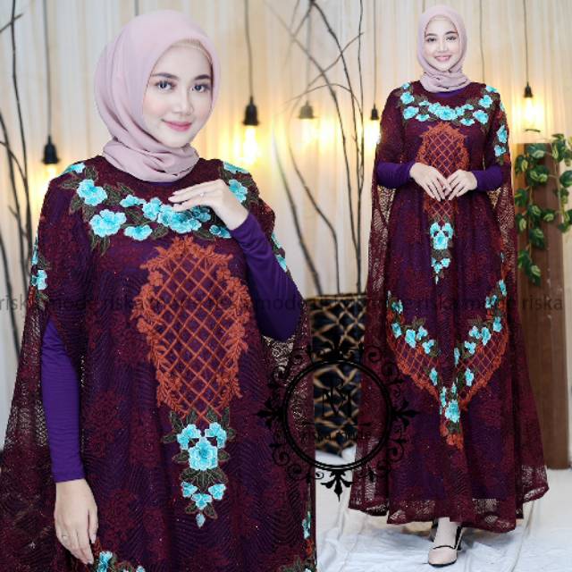 Gamis Kaftan Slavina Brokat Bordir