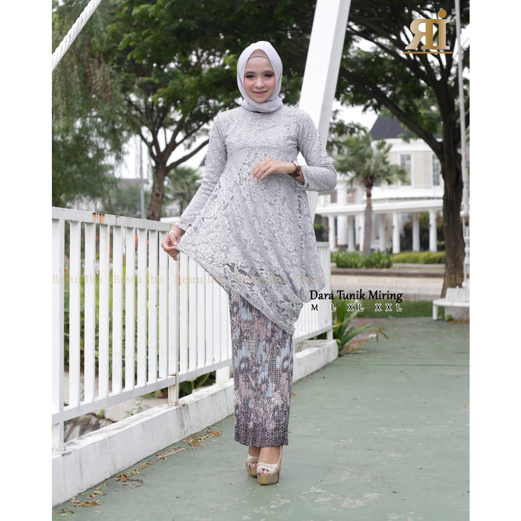 SET KEBAYA BROKAT TUNIK MIRING / TUNIK BRUKAT / BAJU KEBAYA BRUKAT / KEBAYA TUNIK/kebaya termurah/kebaya terbaru/kebaya wisuda/kebaya kondangan/kebaya pesta