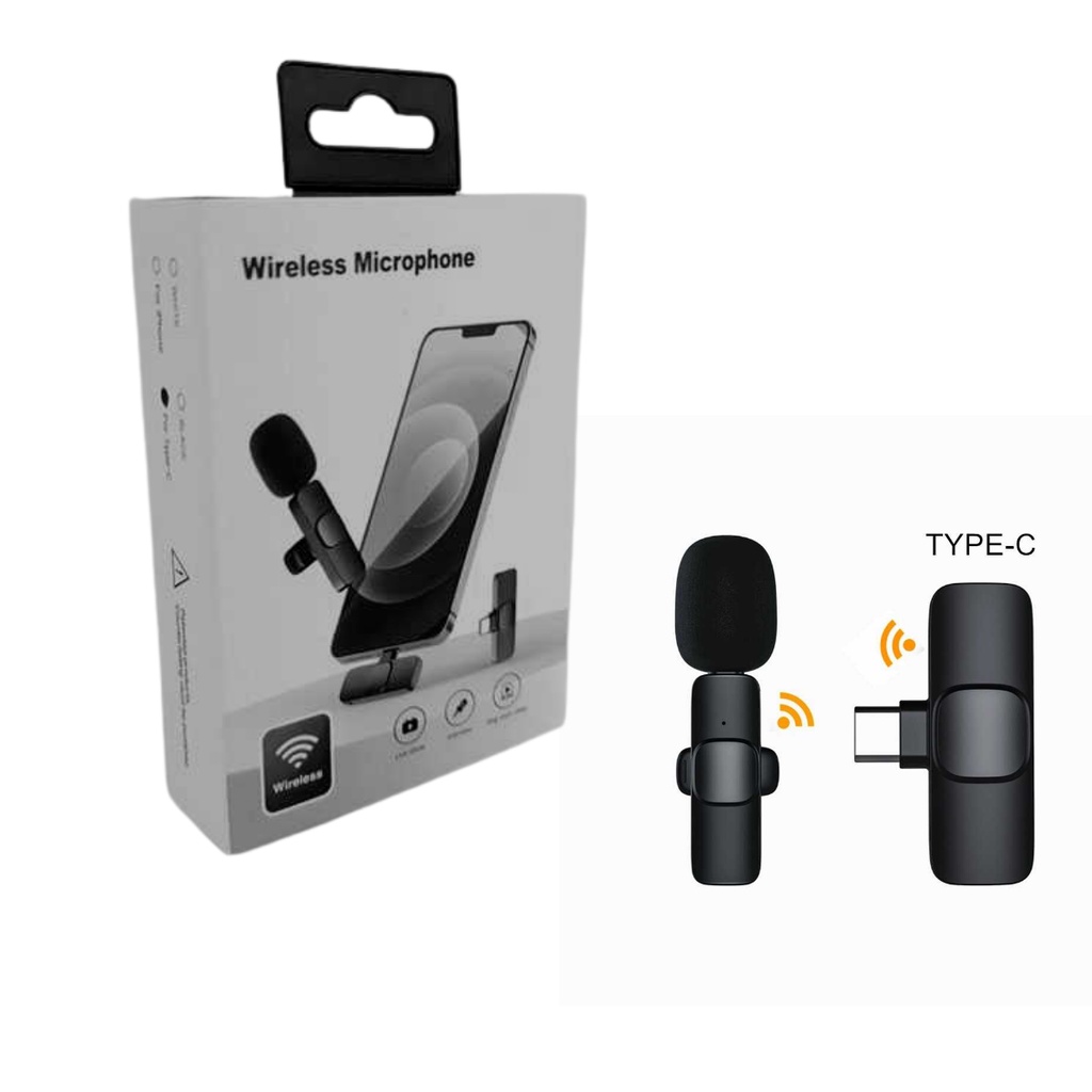 Mikrofon Wireless USB Type C Vlog Live Streaming Video