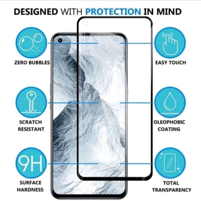 Oppo Reno 6 4G 5G tempered glass anti gores kaca full lcd