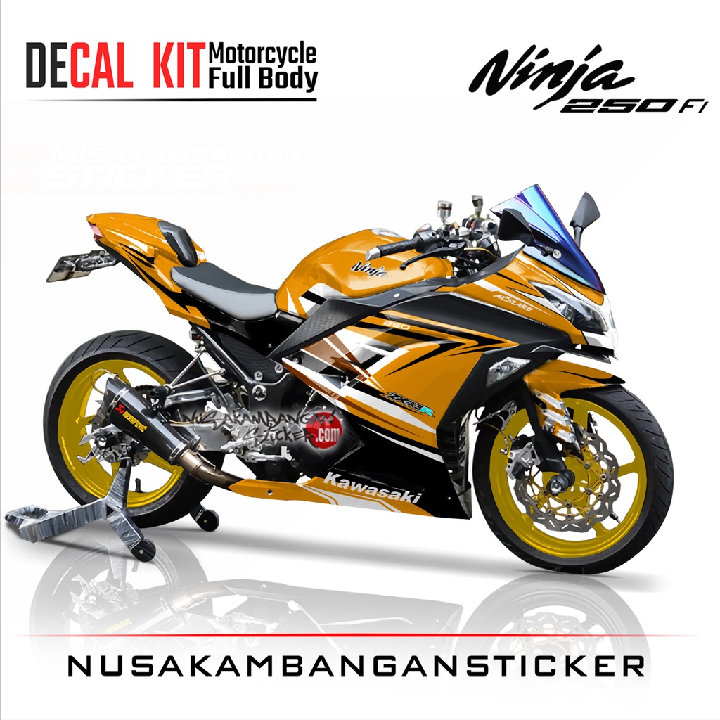 Stiker Ninja 250 Fi ORANGE GRAFIS