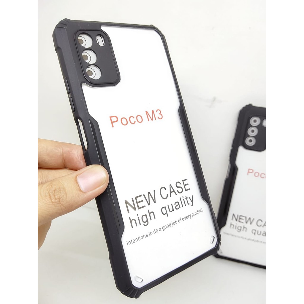 Anti Shocking Xiaomi Poco M5/F4 5G / F4 GT / M3 / Redmi K40S / Redmi K50 Gaming Hardcase Fusion List Hitam Acrylic Case