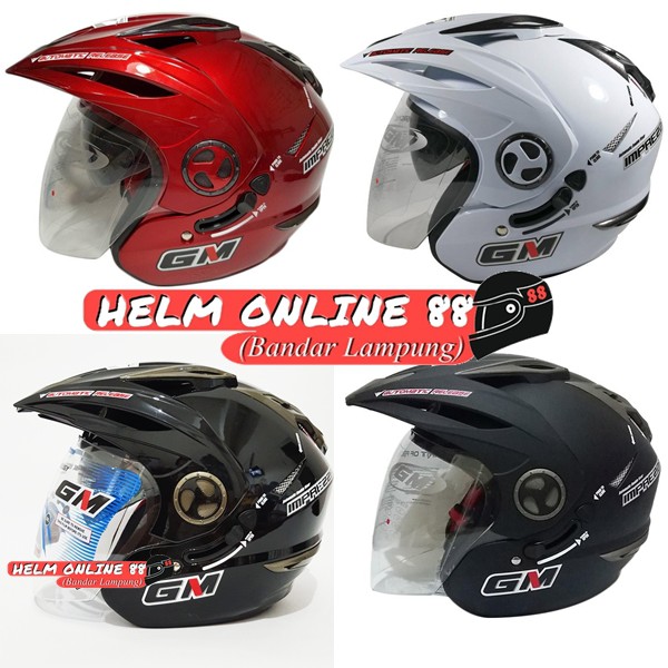 Helm GM New Imprezza Helm 2 Kaca Helm GM Dobel Visor Kacamata