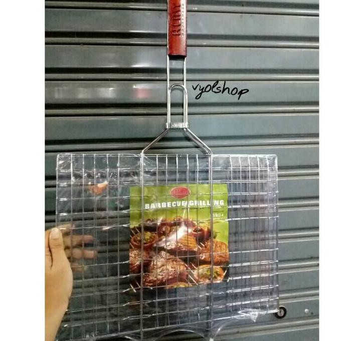 Alat Capit/Penjepit Panggangan Ikan,Ayam Bakar/Barbeque Grilling - Terbaik 