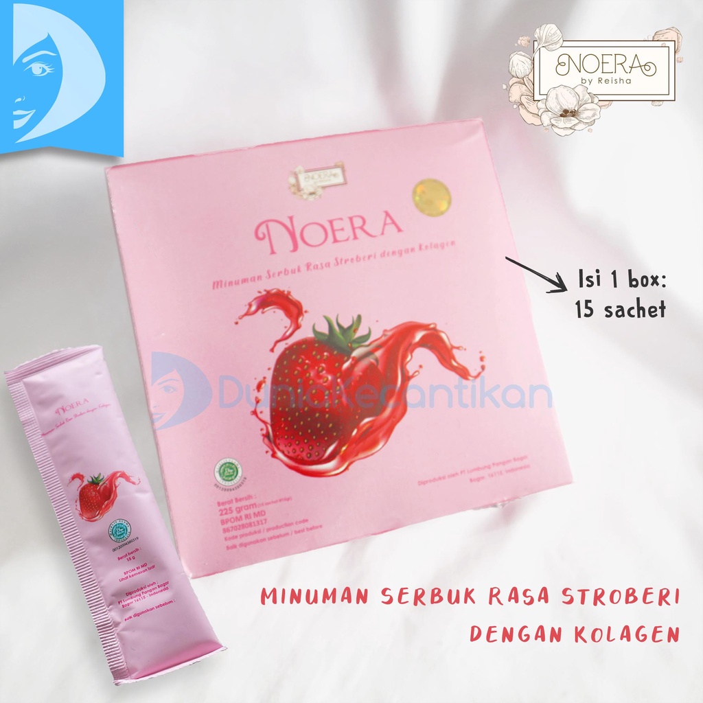 Noera Collagen Drink With Birdnest and Saffron Extract Minuman Serbuk Collagen Pemutih Badan Noera Beauty / Minuman Pemutih Badan Noera