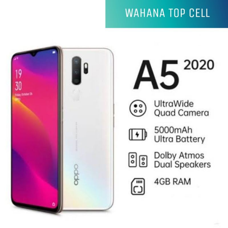 OPPO A5 2020 4/128 GB RAM 4 GB ROM 128 GB GARANSI RESMI OPPO INDONESIA