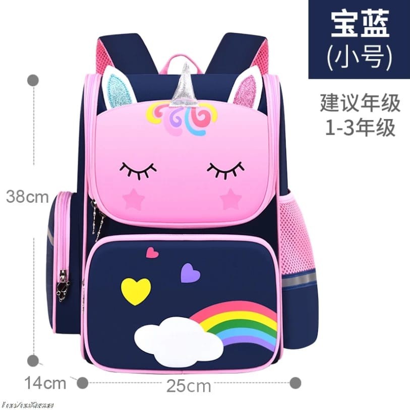 [GRATIS ONGKIR] Tas ransel backpack karakter Unicorn/Batman ransel anak Sekolah Paud Tk SD perempuan/Laki laki Import