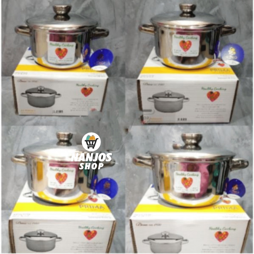 Bima Panci + Tutup Prima Panci Saus Saos Saucepot 18 Cm Stainless steel B2007018 / B200718