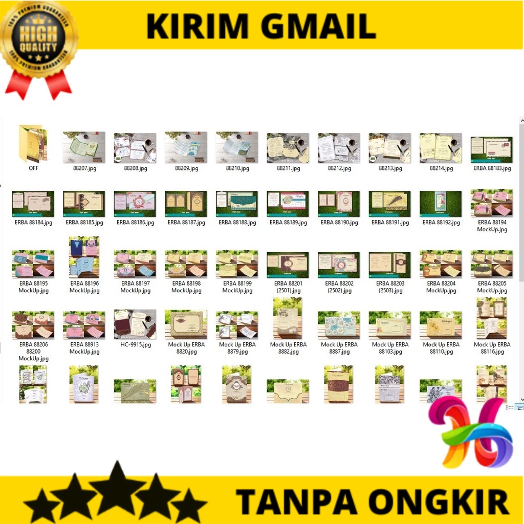 File Setting Blanko Undangan Erba Lengkap (Format CDR - Corel Draw)