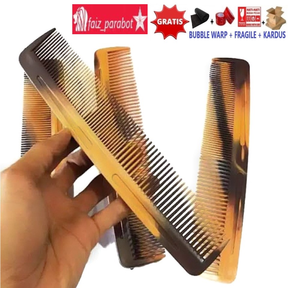 Sisir Cokelat gagang Tebal Besar | Sisir Twin | Sisir Rambut Murah