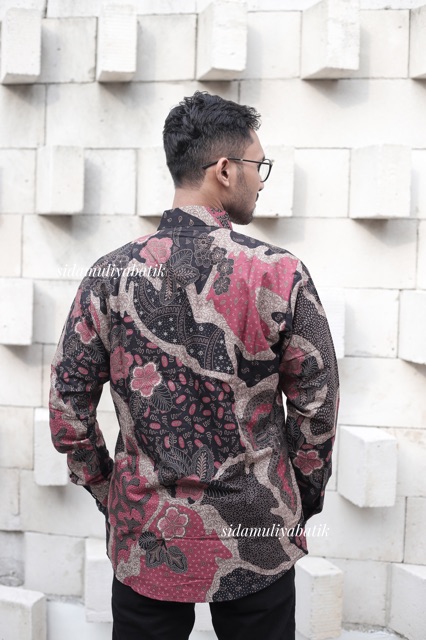 Sidamuliya Batik Kemeja Pria Regular Fit Premium Prasanti Lengan Panjang