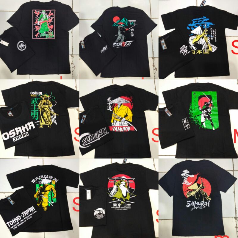 Kaos Samurai Anak Lengan pendek - Kaos jepang anak 7-10 tahun - kaos anak tanggung - kaos samurai je