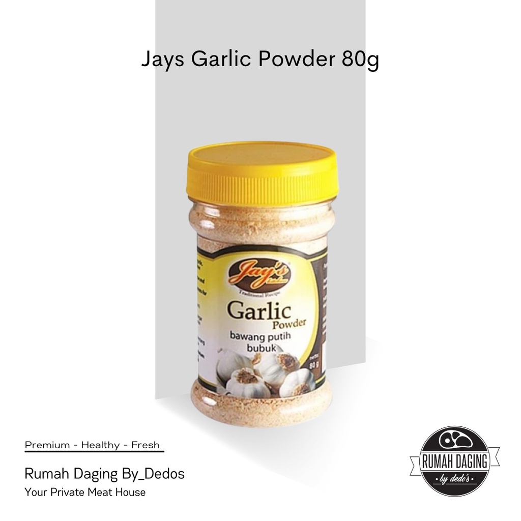 

JAYS GARLIC POWDER 80g | HERBS BUMBU DAGING SAUS DRESSING REMPAH