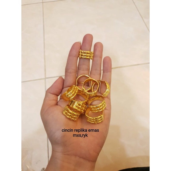 Gelang, cincin replika emas 24k,mewah, cantik persis seperti emas asli,bisa disepuh ulang