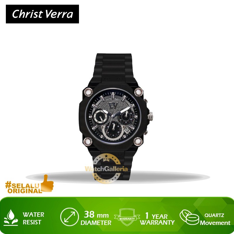 Jam Tangan Christ Verra CV C 71082L-10 BLK Original Murah