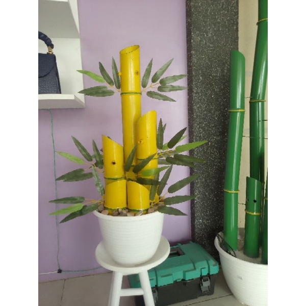 miniatur air mancur bambu