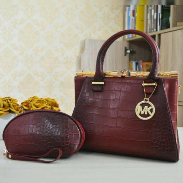 2439 tas import Tas fashion tas korea tas murah tas batam tas branded tas kerja elegan 2in1 mk