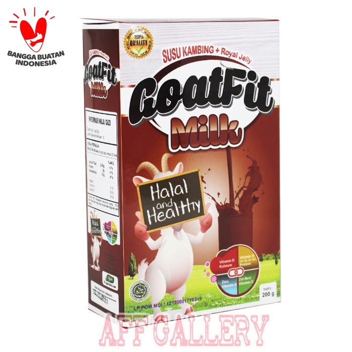 

GOATFIT MILK COKLAT susu Kambing ettawa plus Royal jelly