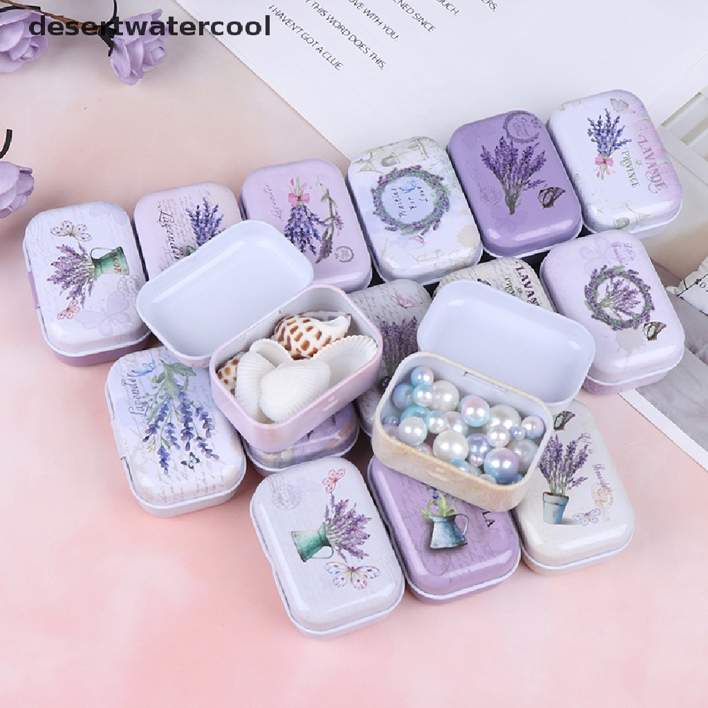 Kotak Penyimpanan Perhiasan / Permen mini Motif Lavender