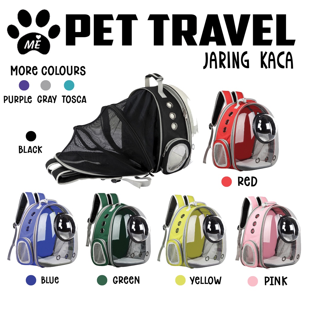 Tas Ransel Anjing Kucing &quot;ASTRONOT GLASS&quot; Pet Travel Bag