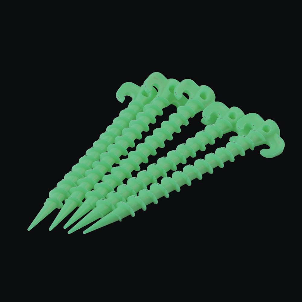 QUINTON 5pcs 5pcs Tent Pegs Travel Sets Horn Nails Luminous Tent Nails Fixed pegs nail Nails Tent Accessories Long Multifunction Camping Ground Screw Pegs