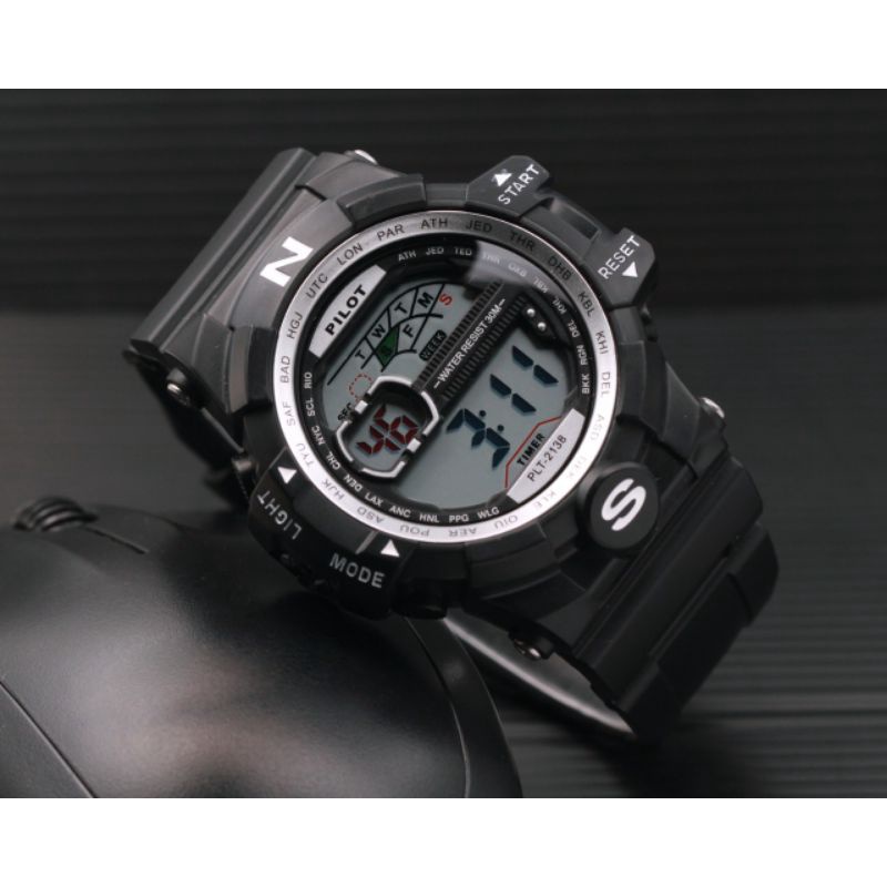 Jam Tangan Anak Laki Laki Remaja Pria Dewasa Pilot Original 2138 Digital Watch