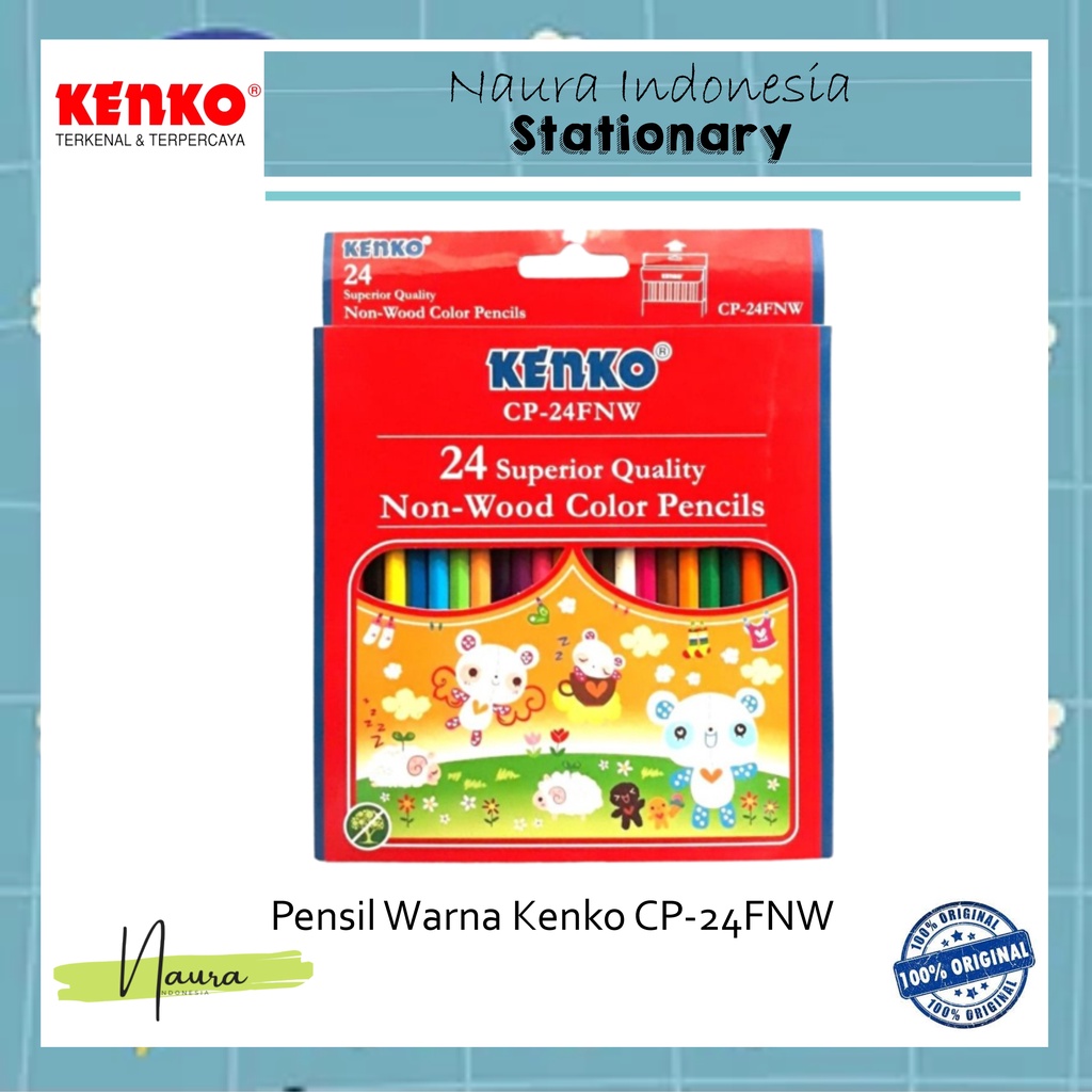

PENSIL WARNA KENKO CP-24FNW | KENKO 24 WARNA CP-24FNW | PENSIL WARNA KENKO CP-24FNW