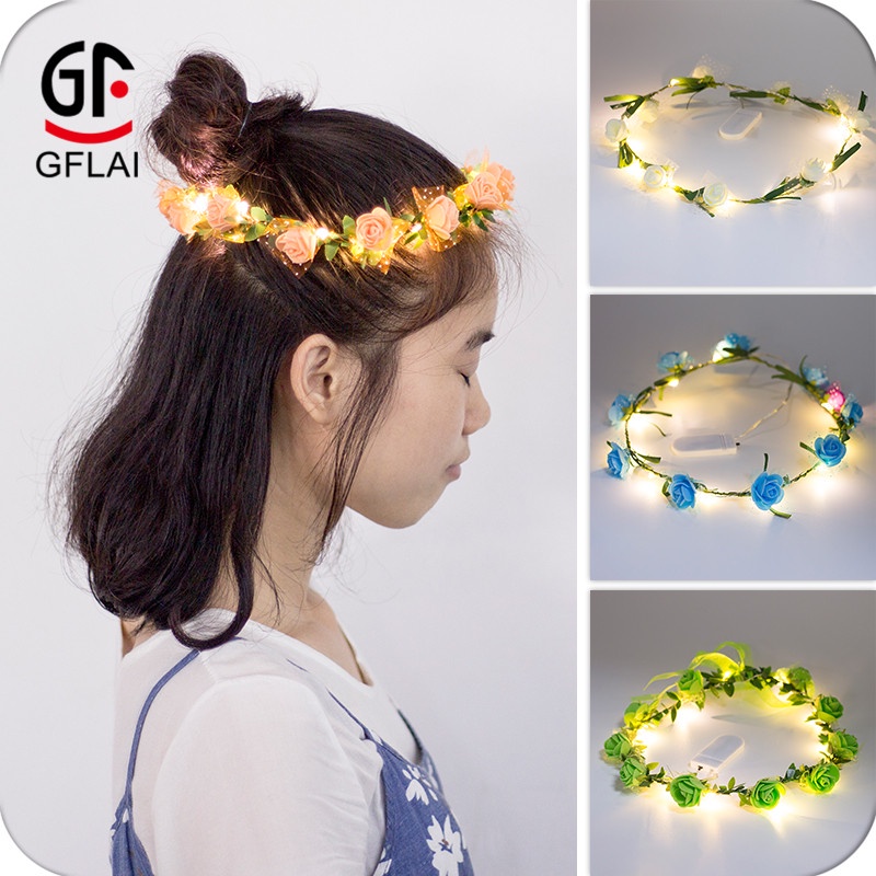 MAHKOTA BUNGA LED - FLOWER CROWN - MAHKOTA BUNGA LAMPU