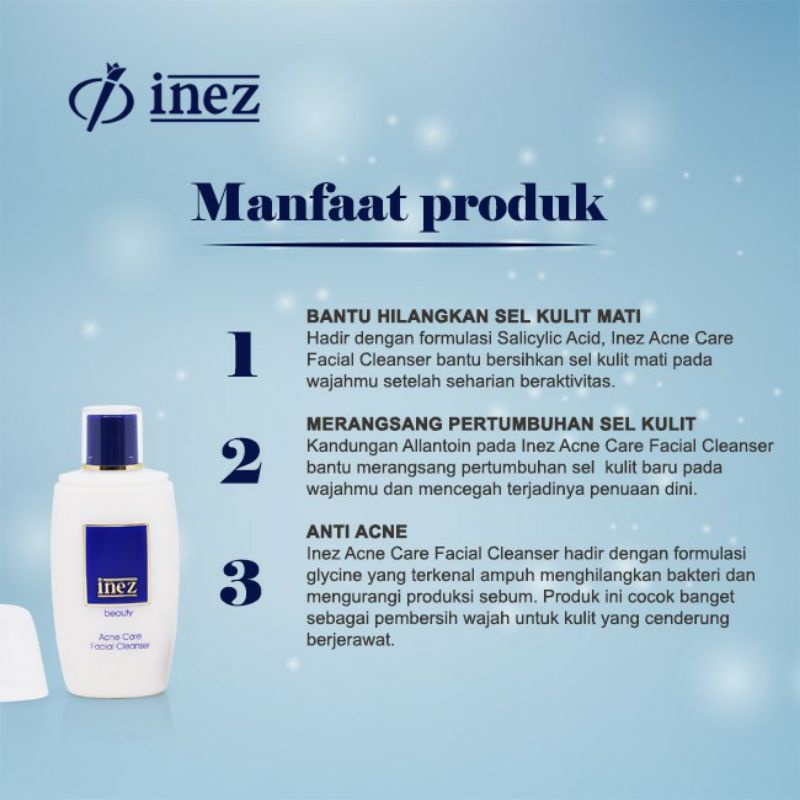 INEZ Acne Care Facial Cleanser / Sabun Wajah Untuk Kulit Berjerawat