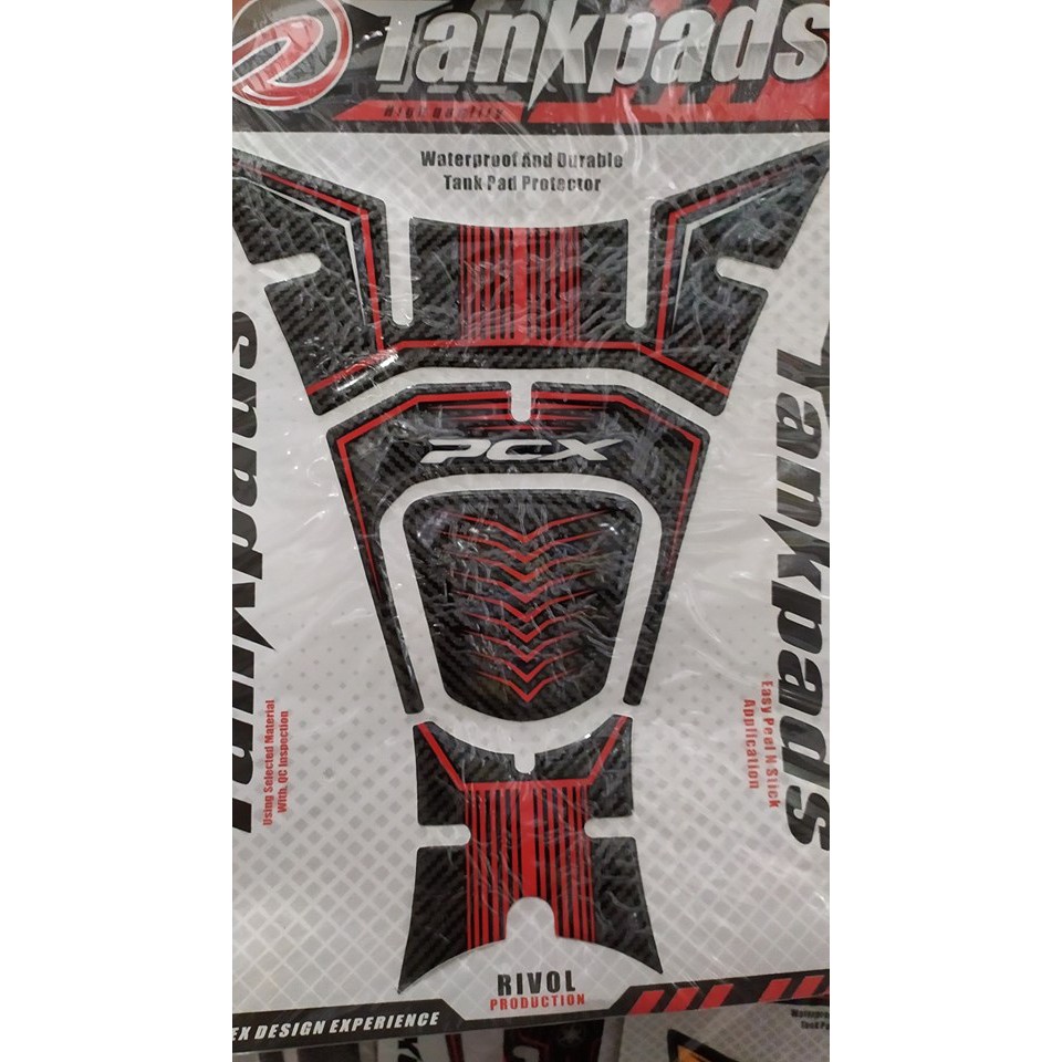 TANKPAD PROTECTOR PCX 150 MOTIF MERAH LE
