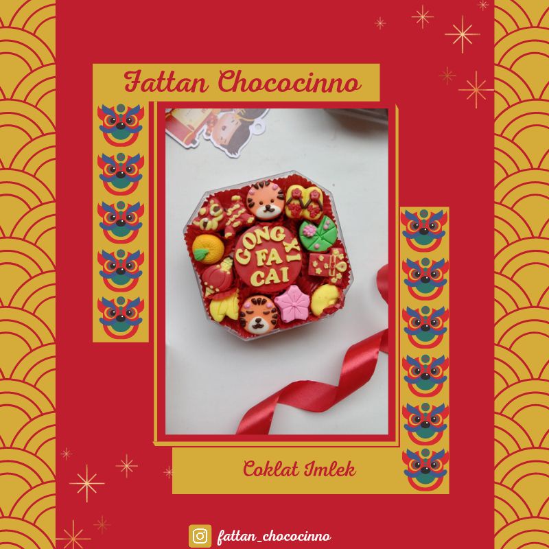 

Coklat karakter imlek gong xi fa cai tahun baru china