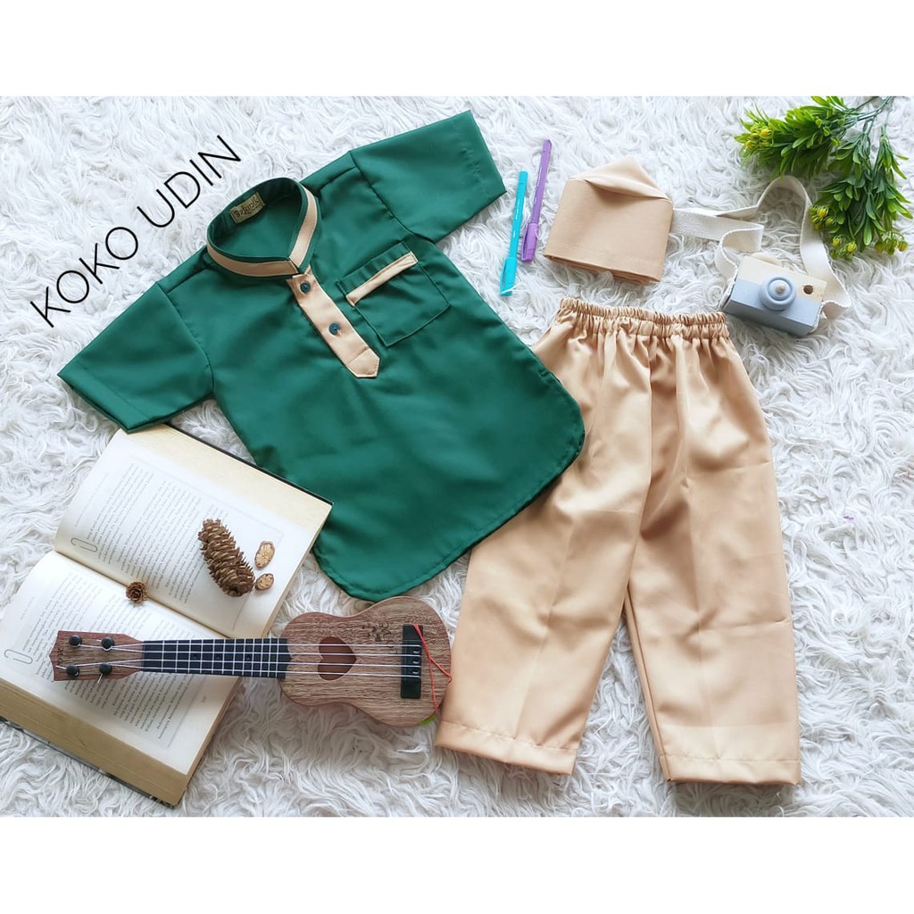 KOKO UDIN ANAK WARNA HIJAU BOTOL CELANA COKSU