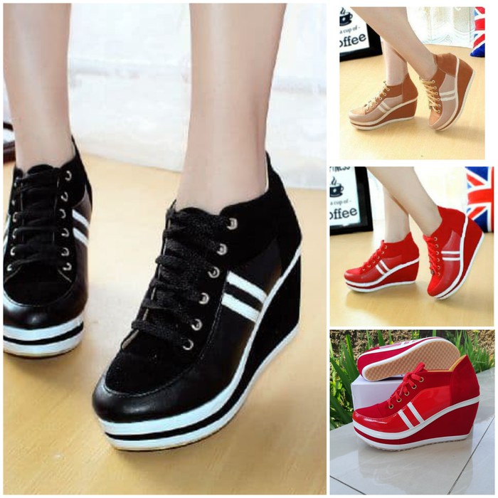 Wedges Tali Fladeo Warna Hitam Branded Sandal Wanita Wedges Slin 8138XA  Wedges Lj02