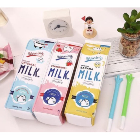 

Terlaris Kotak Pensil Bentuk Kotak Susu / Milk Tempat Alat Tulis Tempat Pensil - Biru
