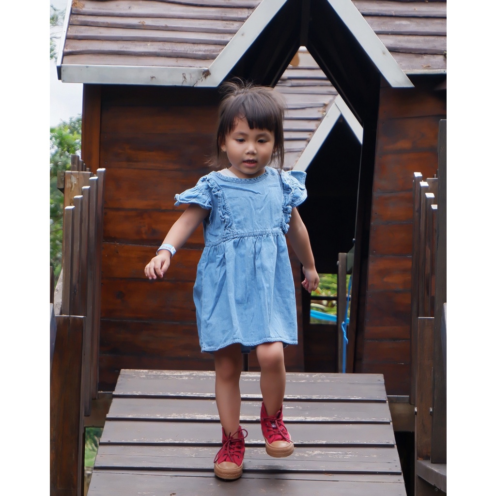 CARVA Best seller  Atasan anak Dress Anak jeans denim original Rapunzel lica polos Soft Jeans TERMURAH 1-5 Tahun