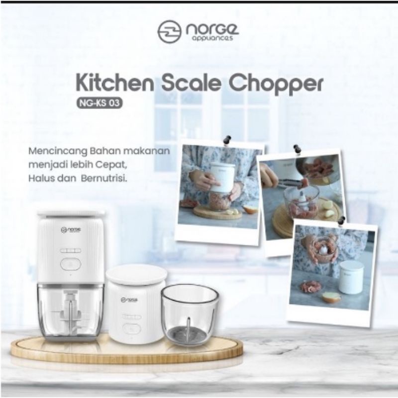 NORGE KITCHEN SCALE CHOPPER NGKS03 ( Timbanga & Food Chopper )