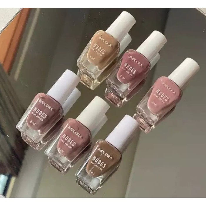 KUTEK NAIL POLISH IMPLORA NUDES DIJUAL PERBOX (6PCS)