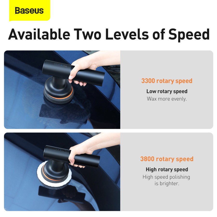 BASEUS CAR POLISHING MACHINE ELECTRIC WIRELESS POLISHER 3800rpm WAXING