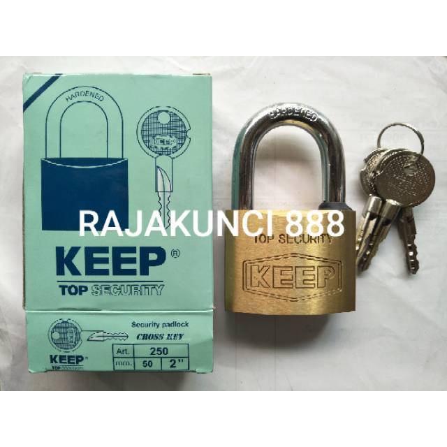 Gembok KEEP 50mm Crosskey / anak kunci bintang(belimbing) /Gembok keep 50mm / Gembok 50mm
