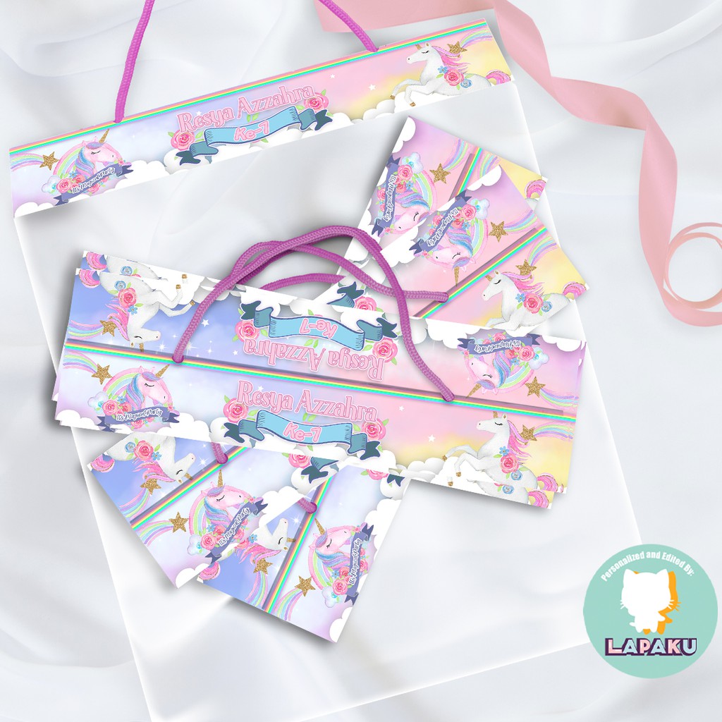 

Lapaku Label Snack Ultah Ulang Tahun Custom Unicorn Murah Tanpa Minimal Order