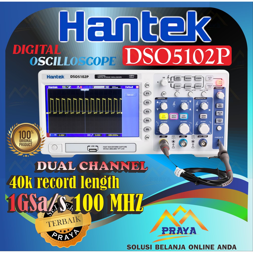 Digital Oscilloscope HANTEK DSO5102P DSO-5102P DSO2D10 DSO-2D10 2 channel